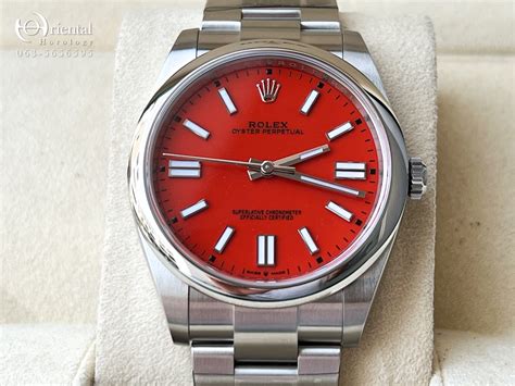 rolex coral red discontinued|rolex oyster perpetual turquoise blue.